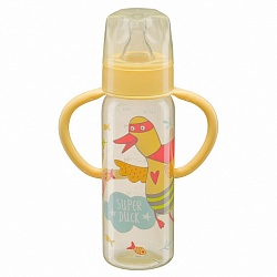 Бутылочка для кормления с ручками и силиконовой соской "BABY BOTTLE"(72шт./12шт.)